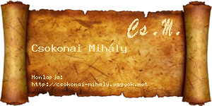 Csokonai Mihály névjegykártya